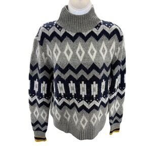 J. Crew‎ Fair Isle Pattern Turtleneck Sweater Soft Wool Blend Womens Small